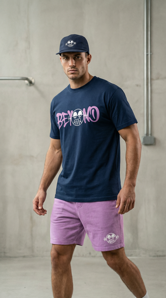 'BEYOND' "Neon Violet" Graphic T-Shirt